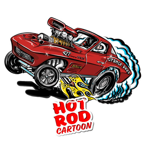 1963 Corvette Hot Rod Cartoon T-Shirt