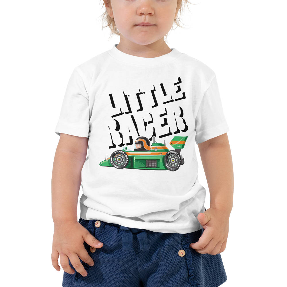 Little Racer Green Open Wheel Race Car Toddler Short Sleeve Tee 