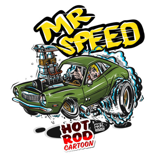 Mr. Speed Ford Pinto Hot Rod Cartoon T-Shirt
