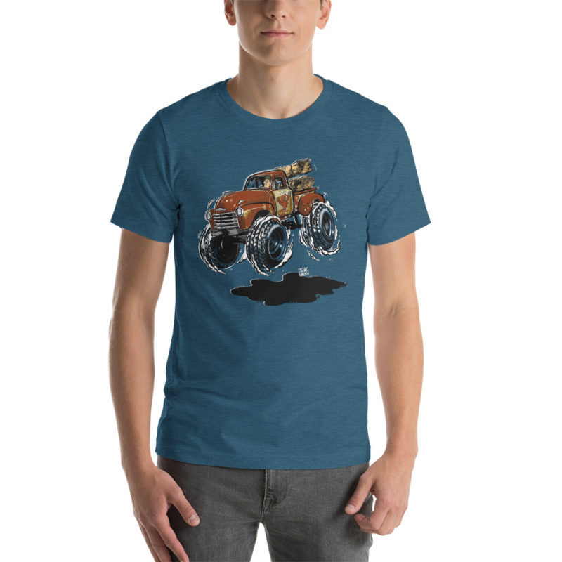 1948 Chevy 3100 Patina Pickup Truck T-Shirt | Hot Rod Cartoon