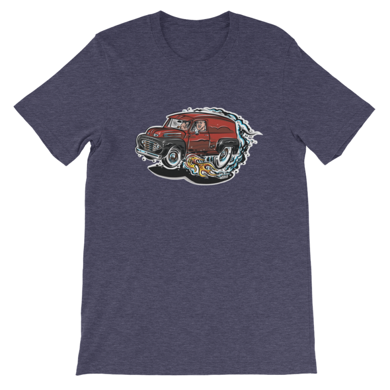 1948 Ford F1 Panel Truck T-Shirt Hot Rod Cartoon | hotrodcartoon.com