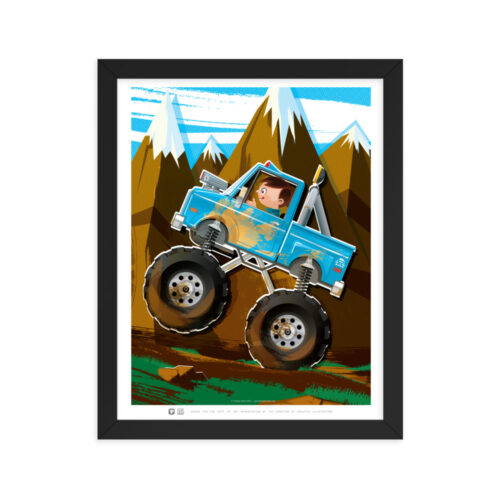 4x4 Monster Truck Print - Kids Bedroom Decor