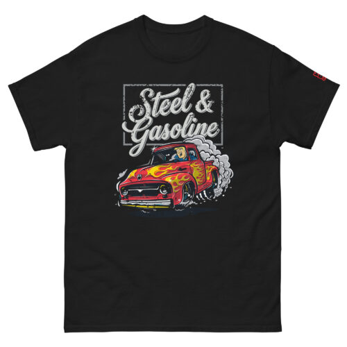 Ford F100 Steel & Gasoline T-Shirt - Black