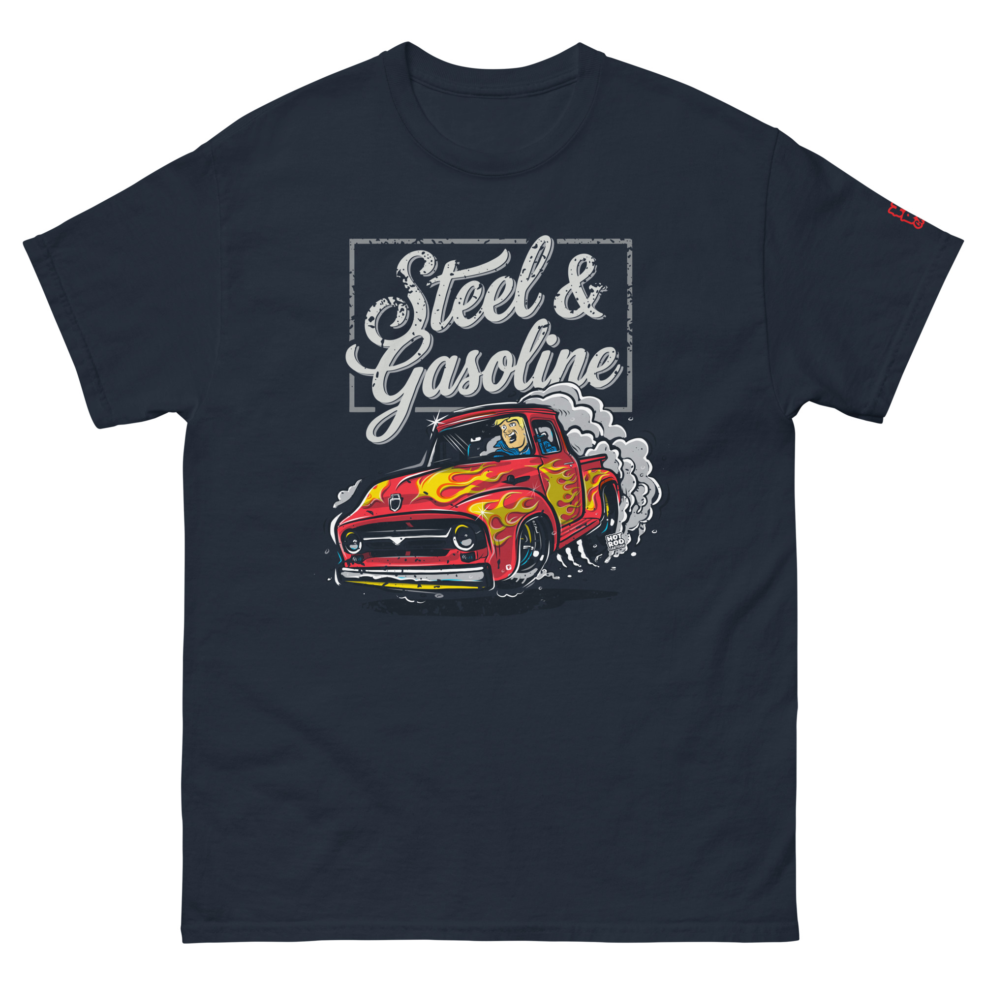 Ford F100 Steel & Gasoline T-Shirt - Black - Image 3